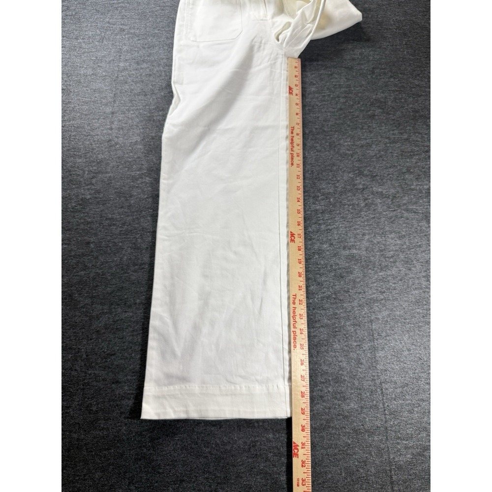 Lucy Paris Reeve Pant Trousers Womens Small White High Waisted Wide Leg Classic - Picture 4 of 10